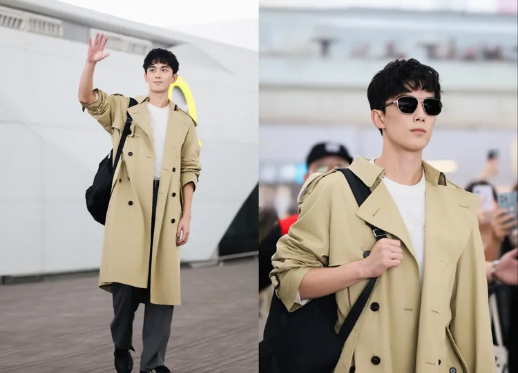 吳磊以BURBERRY經典風衣演繹從容不迫的英式風範。品牌提供