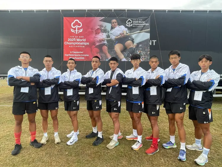 壽山高中拔河隊。教育局提供