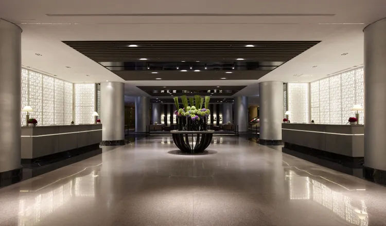 台北晶華酒店大廳。台北晶華提供