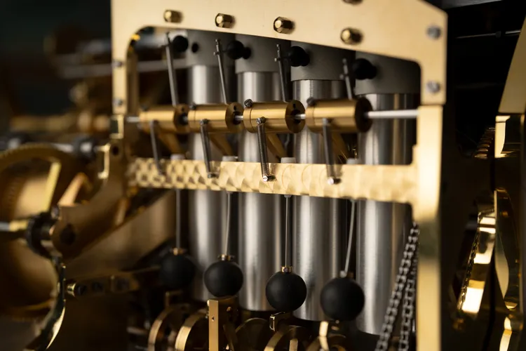 La Quête du Temps天文座鐘動偶細節。品牌提供