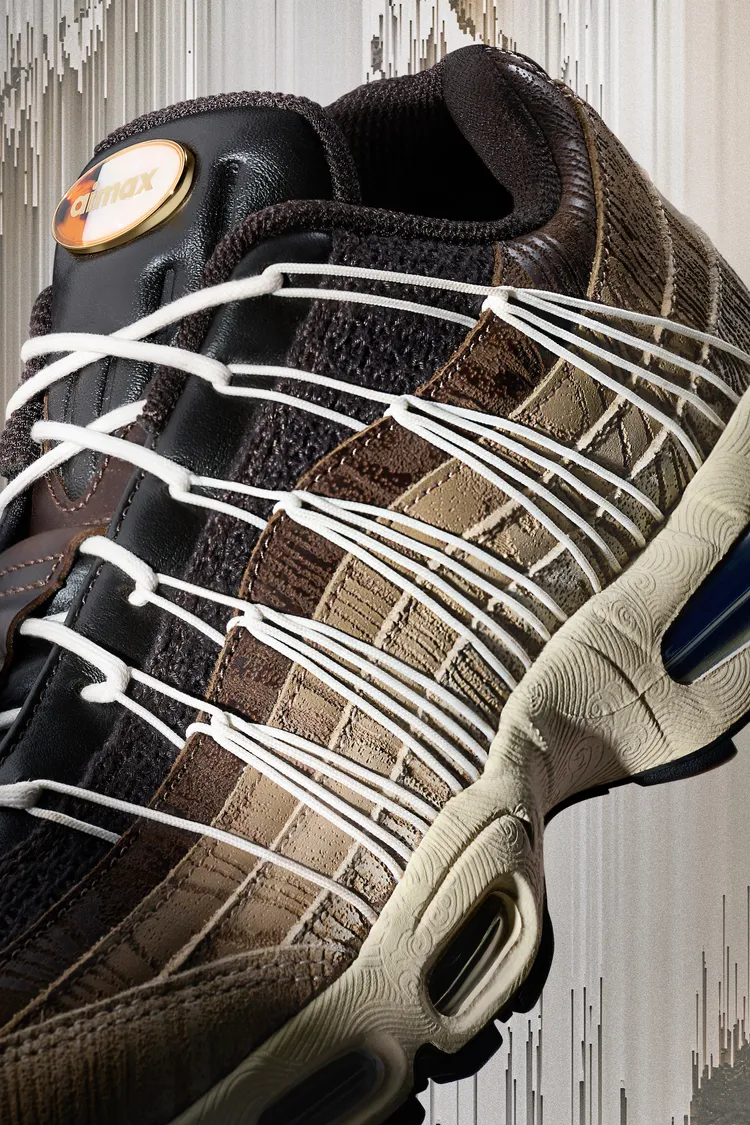 鞋身內外側以白色尼龍絲弦為靈感。品牌提供