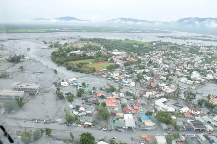 光復鄉災區空拍圖。資料照片