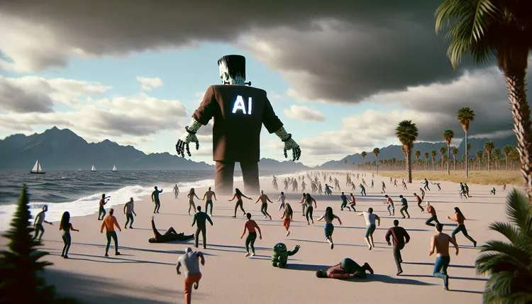 AI教父辛頓承認，AI會導致大量失業並擴大貧富差距。AI生成示意圖。