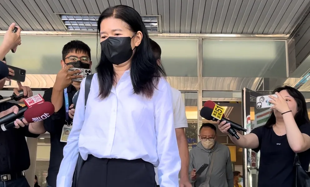 家宁母亲曾淑惠。谢亚庭摄