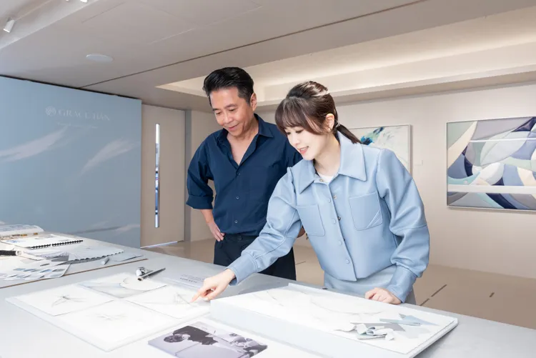 Grace Han創辦人王思涵（右）與獨立策展人胡朝聖（左）。品牌提供