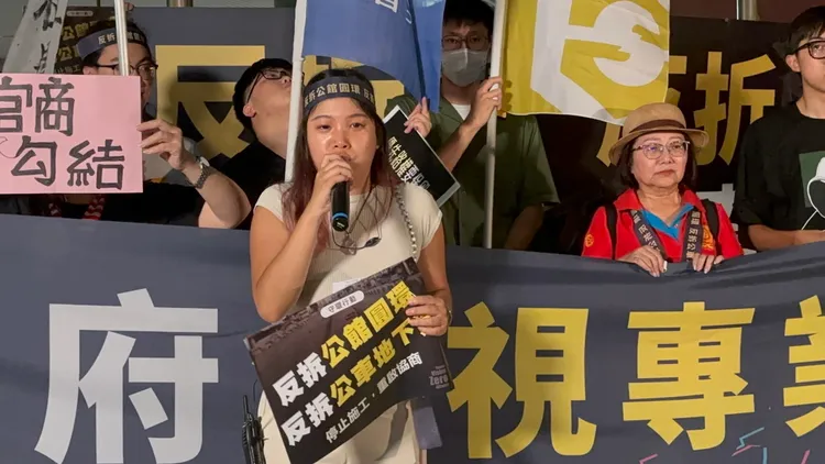 活動發起人陳愷寧認為強拆圓環是下策。江孟謙攝