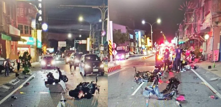 埔里警分局調查兩起事件原因，因「搶快」、「未遵守號誌」成分大。翻攝照片