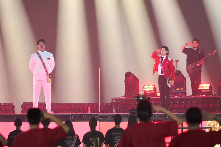 全場致敬林智勝，場面動人。喜鵲娛樂提供