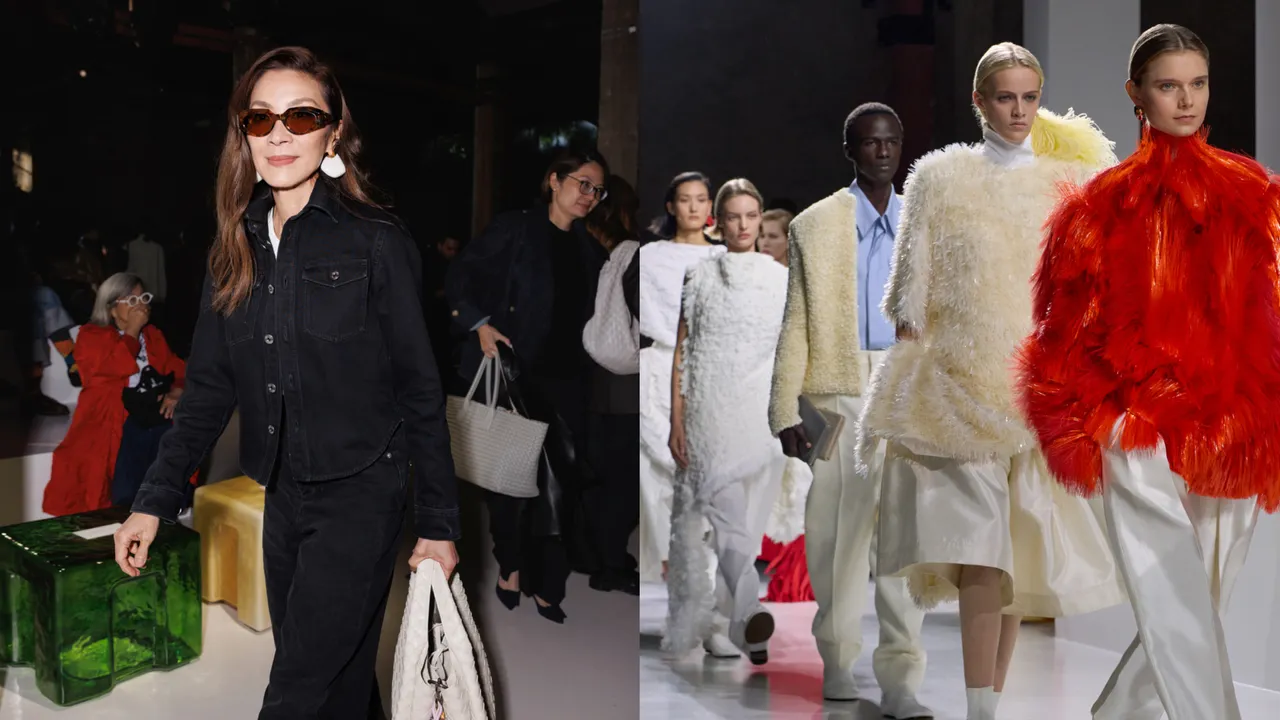 奧斯卡影后楊紫瓊現身Bottega Veneta 2026春夏秀場。品牌提供