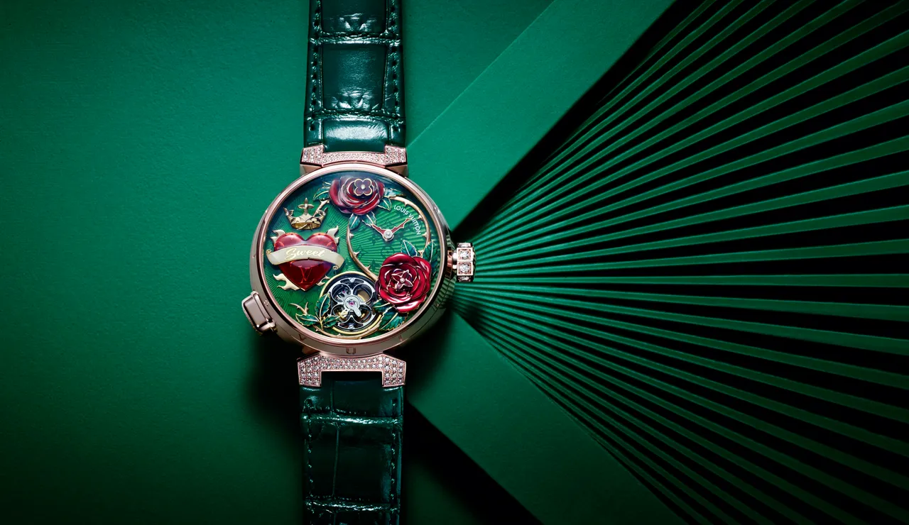 Tambour Fiery Heart Automata动偶自动上链机械腕表,1595万元。品牌提供