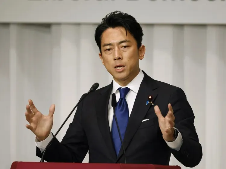 小泉進次郎看好成為下屆首相。美聯社資料照