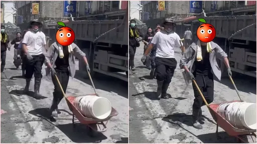 志工逃命影片驚見「名人推獨輪車跑」!他傻眼:怎麼拍到這麼狼狽的我