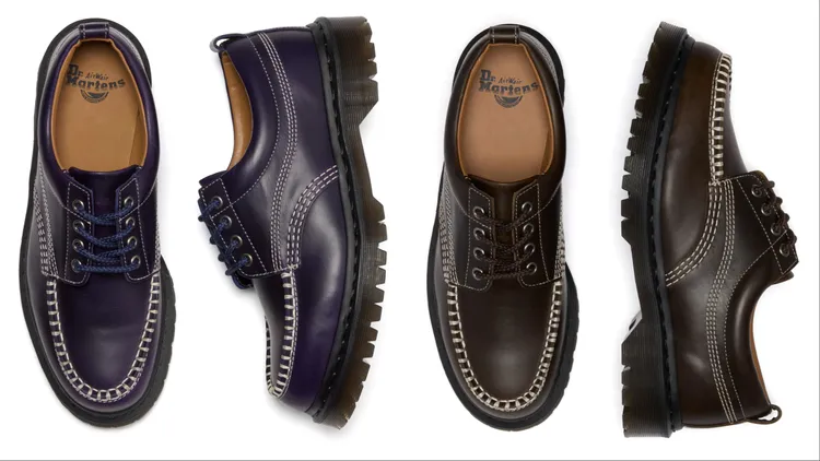 Dr. Marten Lowell系列午夜藍（左）、橄欖綠（右）新色，各7980元。品牌提供