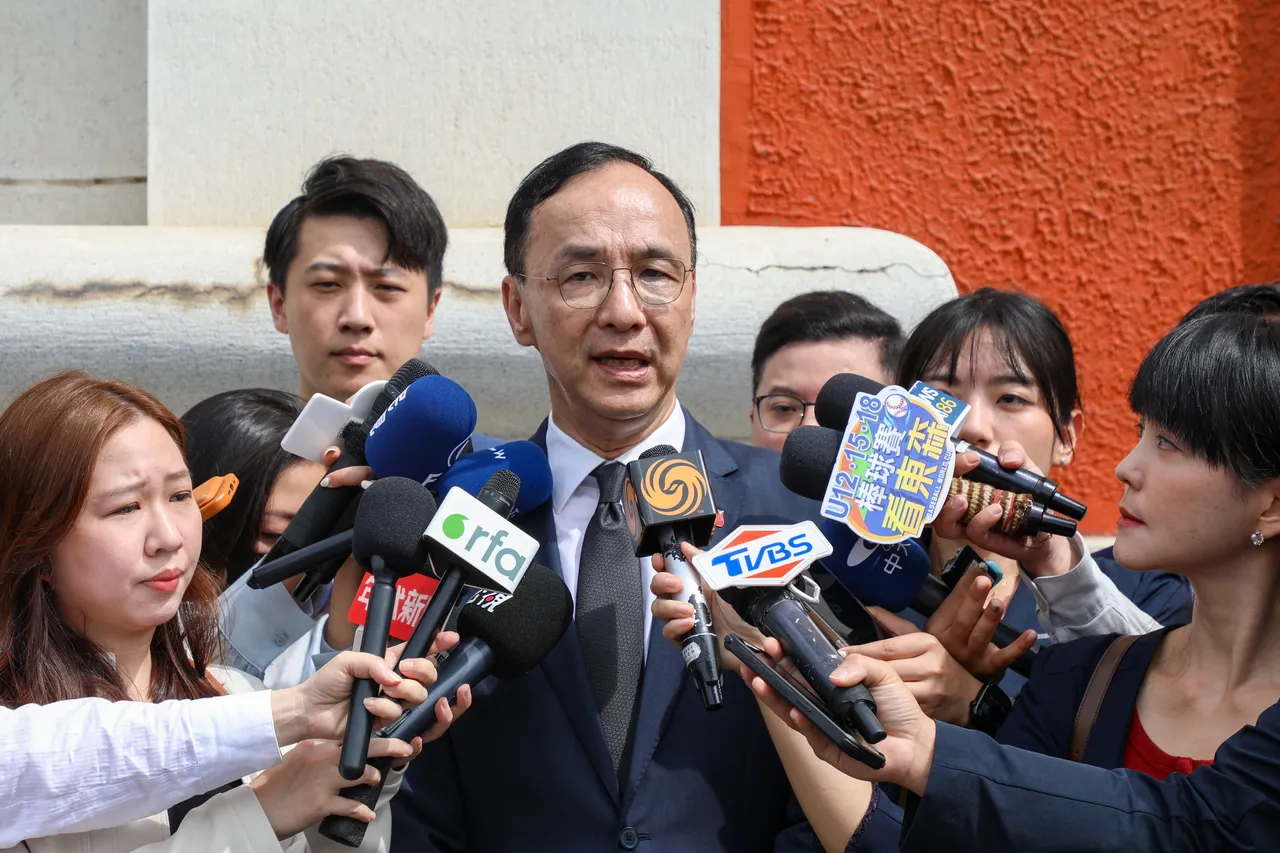 国民党主席朱立伦接受媒体访问。读者提供