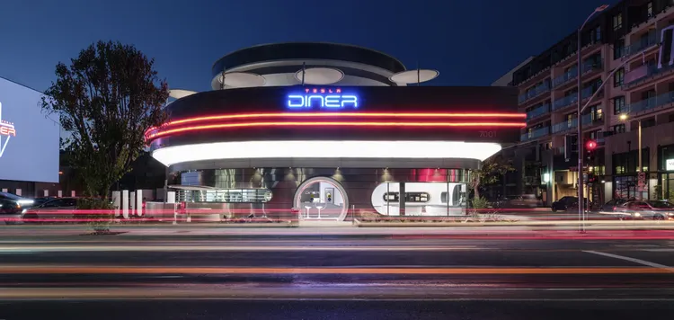 特斯拉餐廳。翻攝自官網