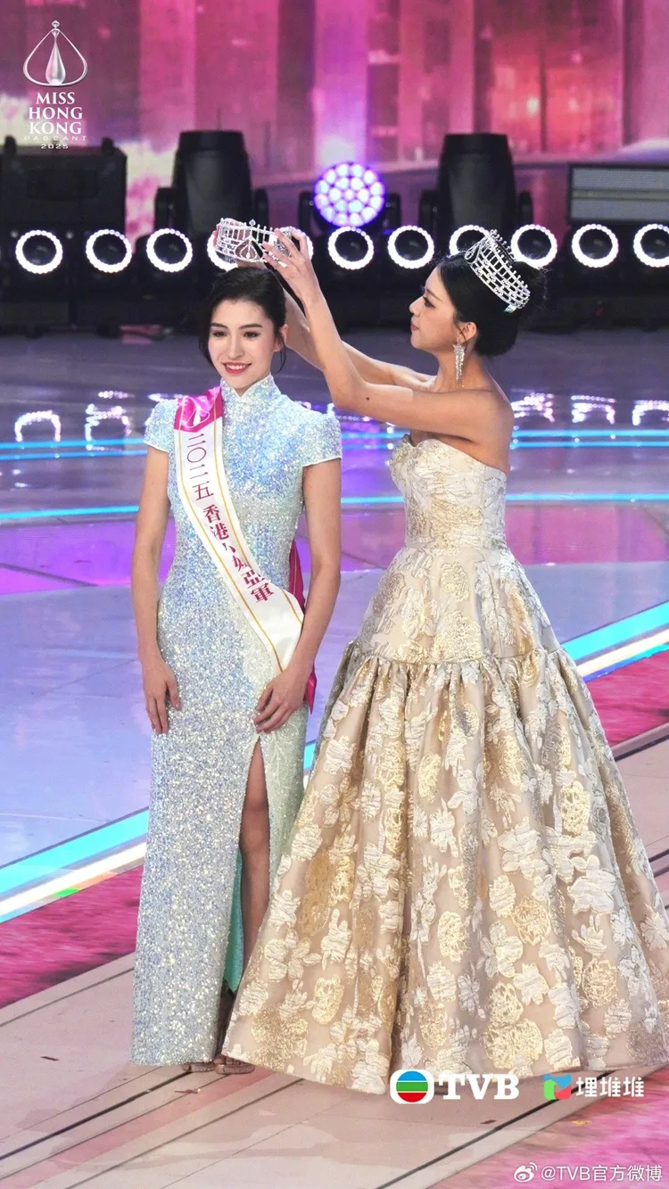 中英混血兒施宇琪獲得亞軍。翻攝TVB官方微博