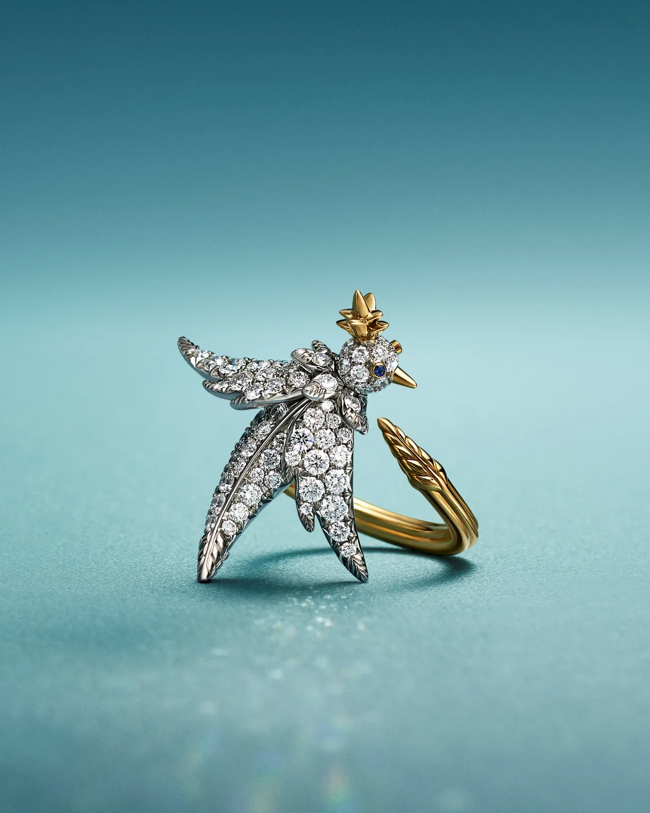 Bird on a Rock by Tiffany 石上鳥珠寶系列戒指,63萬5000元。品牌提供