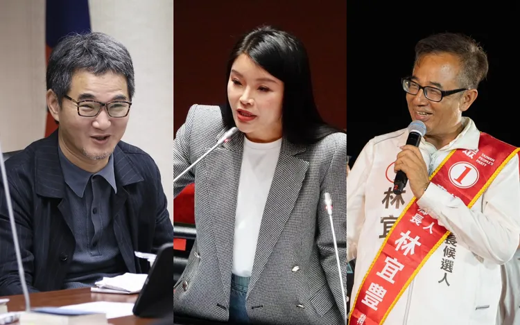 2026雲林縣長檯面人選，包括民進黨立委劉建國（左起）、國民黨立委張嘉郡、民眾黨雲林縣黨部副主委林宜豊。資料照片