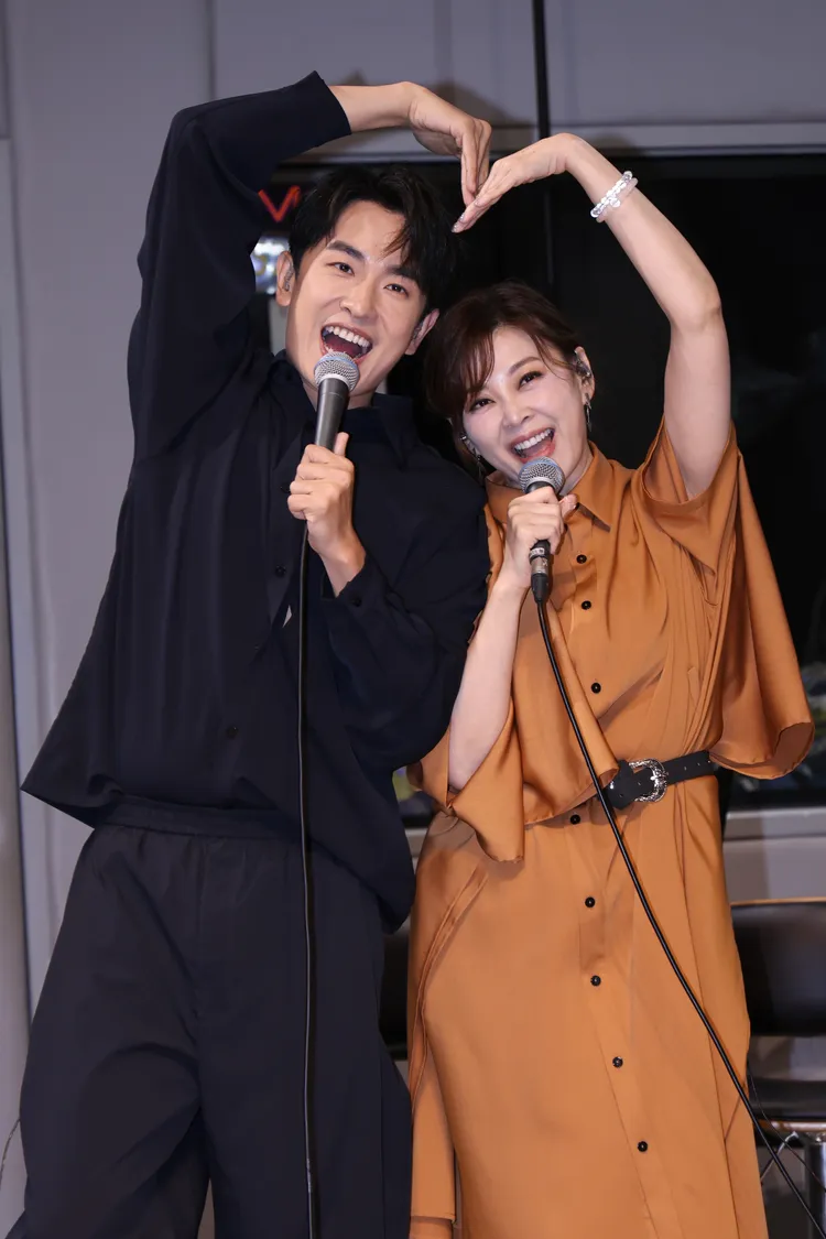 陳謙文和方馨為演唱會彩排。彭欣偉攝