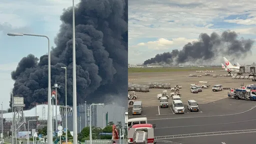 東京羽田機場驚傳火警 1.5小時撲滅!當局透露影響範圍