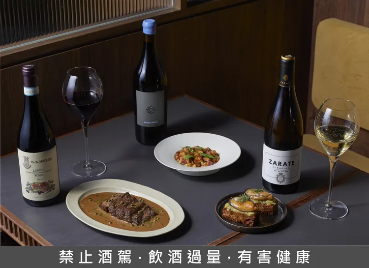 呼應 Jeston 所帶來的新型態餐酒館風格，inari 現代居酒屋也特別重新聚焦搭餐酒單，跳脫居酒屋常見的啤酒、Highball 組合，將「葡萄酒」作為此次期間限定套餐的主要搭配軸線。業者提供