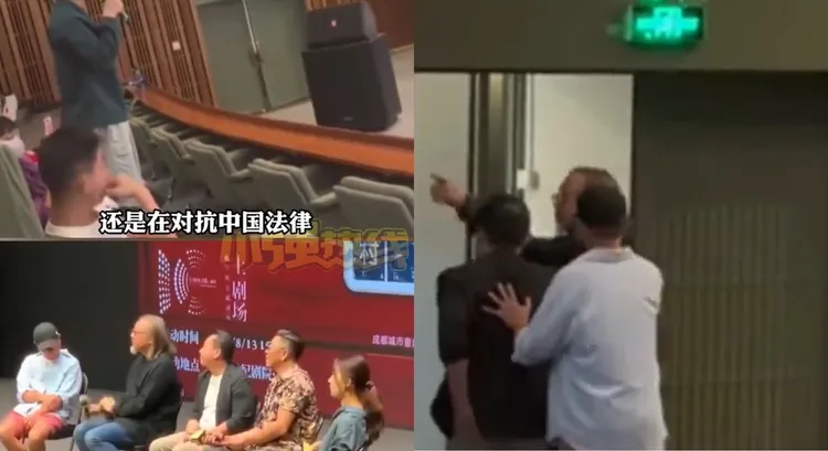 導演賴聲川和屈中恆日前到北京宣傳舞台劇，觀眾當面提及屈中恆吸毒往事。翻攝微博