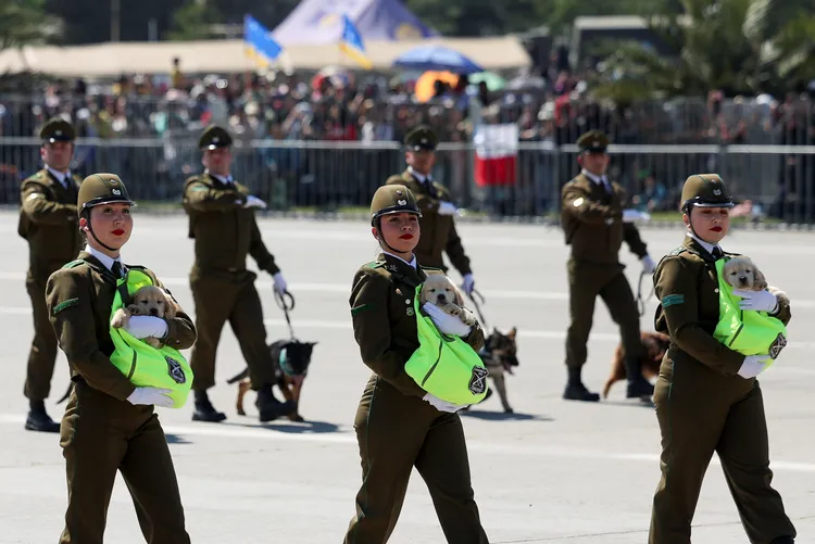 智利每年9月19日舉行閱兵紀念獨立日。路透社