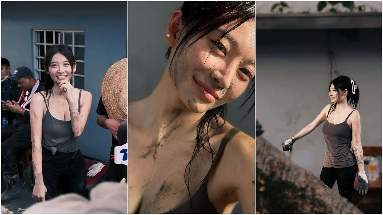 祈锦钥揪好友前往花莲协助清淤。翻摄祈锦钥脸书