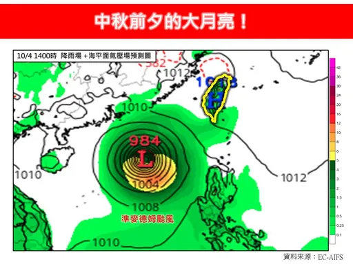 「麦德姆」成台率飙90%!3地小心雨袭 时间点曝光