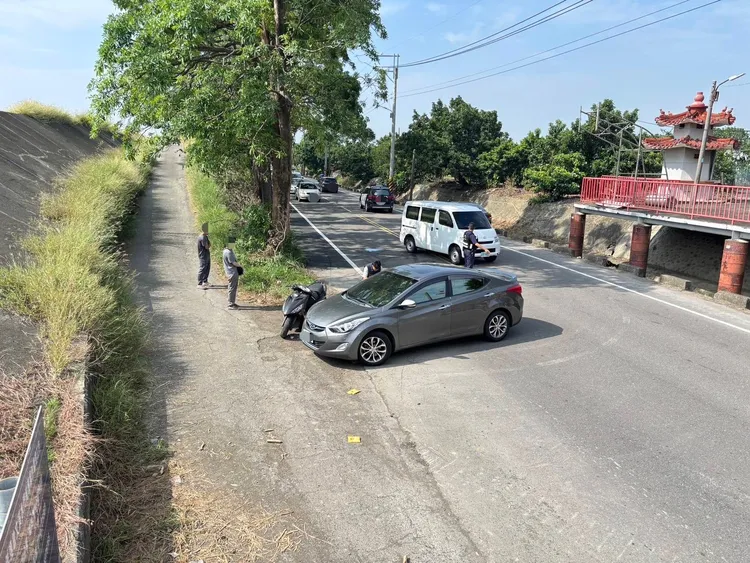 謝男開車撞倒機車騎士，卻唆使妻子出頂罪。翻攝畫面