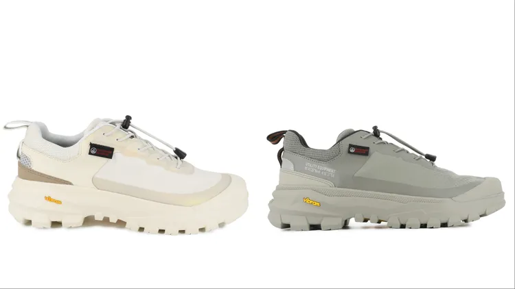 PALLADIUM赤標防水PALLARIDER LO TX系列熔金配色（左）、叢林綠（右），各4380元。品牌提供