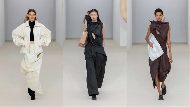 ISSEY MIYAKE與Camper的聯名鞋化身為服裝口袋。品牌提供