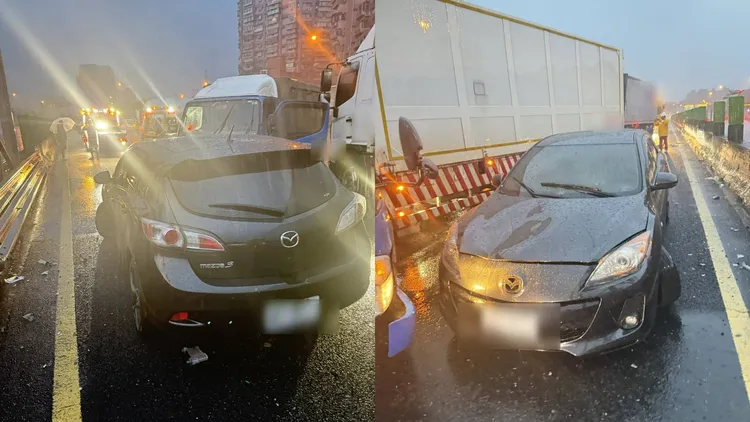 國道1號北向12.4公里處（汐止路段）今（21）日清晨發生一起死亡車禍。讀者提供