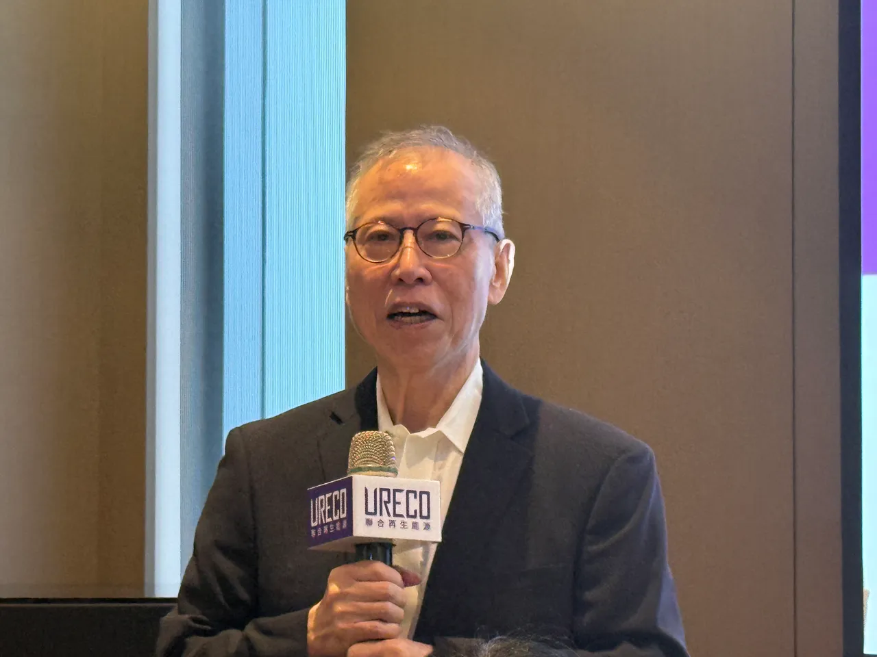 联合再生能源董事长洪传献。吕承哲摄