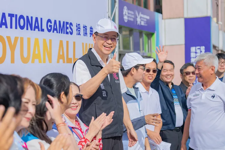 張善政期勉選手超越自我。桃園市府提供