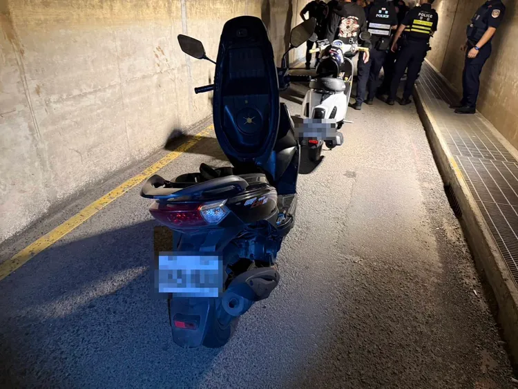 桃警於富國路段陸橋涵洞查獲群聚危險駕車。翻攝畫面