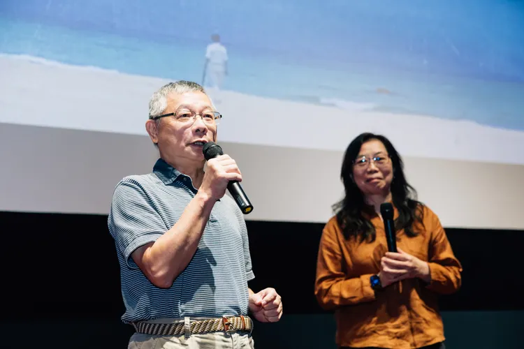 紀錄片《銀簪子》剪接陳博文師傅昨日也到場觀影，並分享他所感受到蕭菊貞導演對紀錄片的熱忱。牽猴子提供
