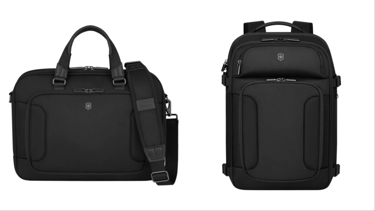 Victorinox Werks Traveler 7.0豪华公事包(左)1万2390元、登机包(右)1万4700元。品牌提供