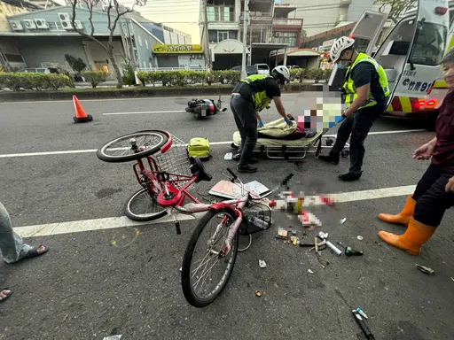 苗栗8旬單車婦無辜挨撞倒地「馬路濺血」 肇禍騎士:一時恍神