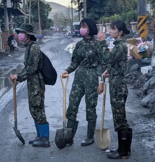 「超正女兵团」休假冲花莲当铲子超人!万人狂赞:人美心善