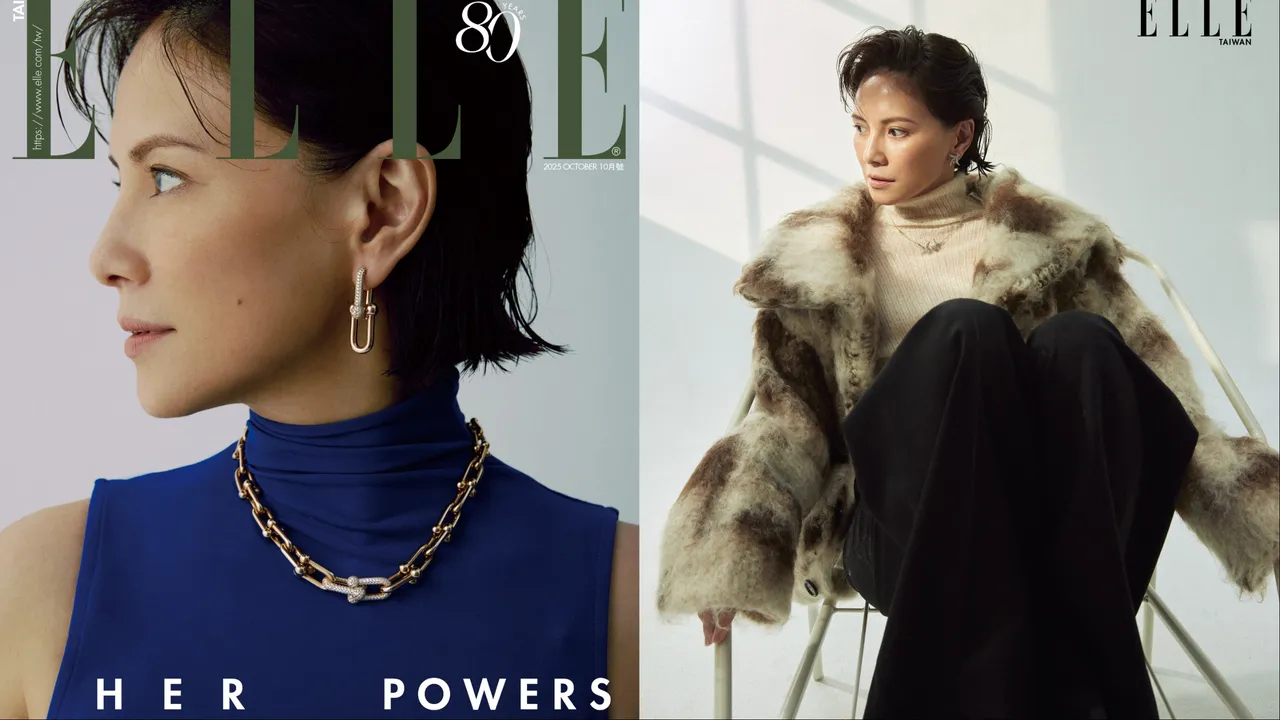 李心潔拍攝《ELLE》封面。《ELLE》國際中文版提供