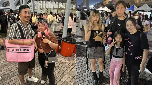 直击|BLACKPINK世运开唱!女粉染粉色发陪尪追星 小粉丝最爱Lisa全家总动员