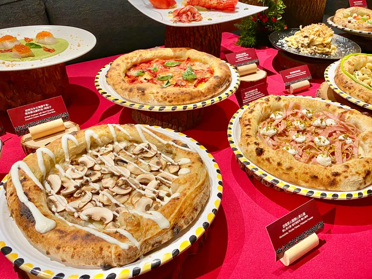 這次來台客座的比薩料理，主廚以大量來自義大利的黑松露融入餐點。莊偉祺攝