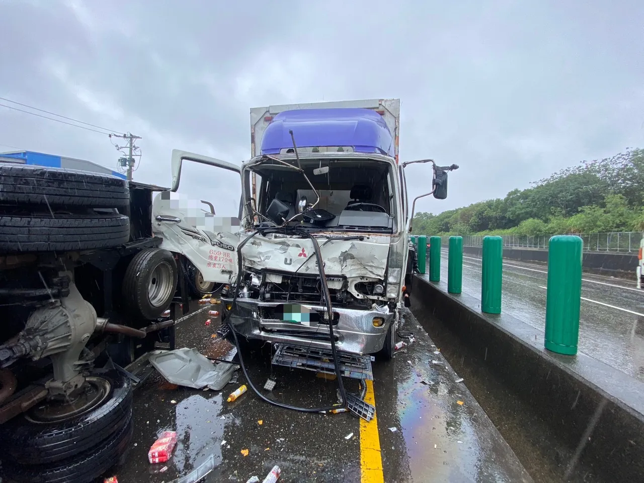 車禍現場。楊梅警分局提供