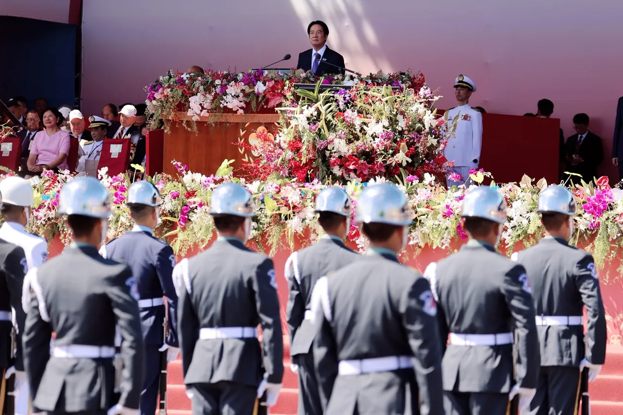 總統賴清德在114年國慶大會致詞。李俊毅攝