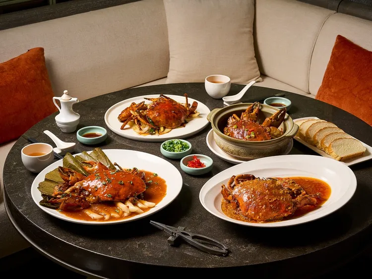 青雅中餐廳以新派粵菜演繹當季風華，即日起至11/30限時推出「金秋蟹宴」限定料理，每道售價1680元起。新板希爾頓酒店提供