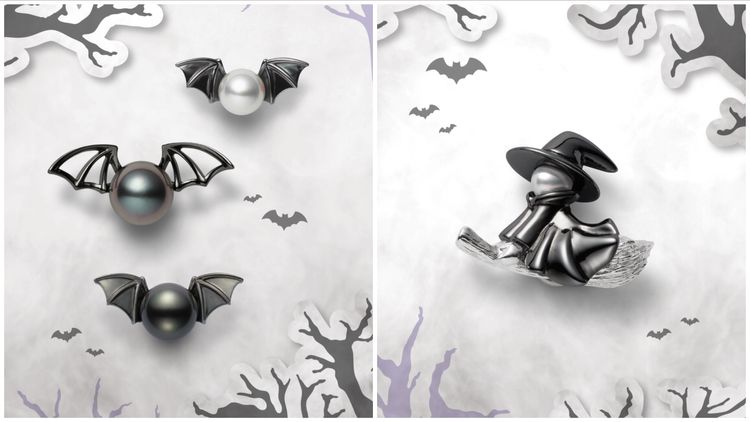 蜘蛛、蝙蝠珍珠耳環太應景　MIKIMOTO萬聖珠寶玩暗夜魔法