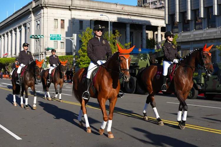 新北市警察局騎警隊。彭欣偉攝