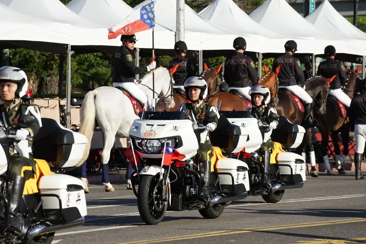憲兵指揮部快速反應連車隊。邱筠媜攝