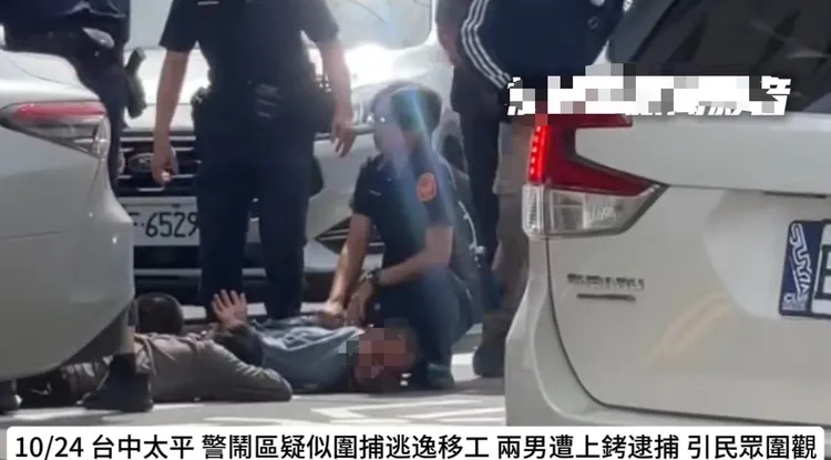 警方找到凶嫌友人後，稍早在大里區逮到作案的32歲凶嫌。取自《社會事新聞影音》